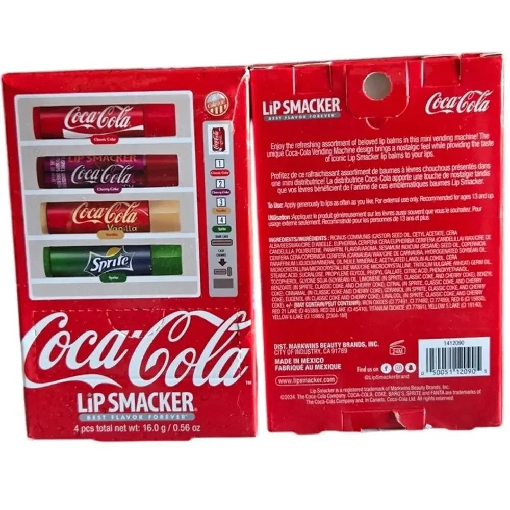 2-Pack Lip Smacker Coca-Cola Lip Balm Set 4-Piece Each – New - Picture 2 of 2